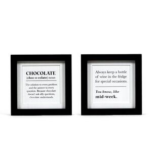 ($8) Reversible Sign - Chocolate Definition & Special Occasion Wine
